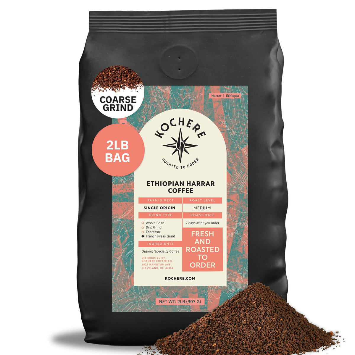 Ethiopian Harrar Coffee Beans – Single Origin Medium Roast