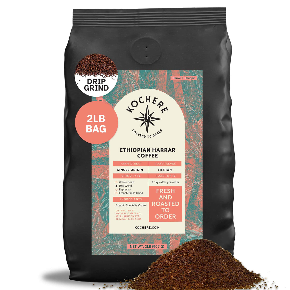 Ethiopian Harrar Coffee Beans – Single Origin Medium Roast