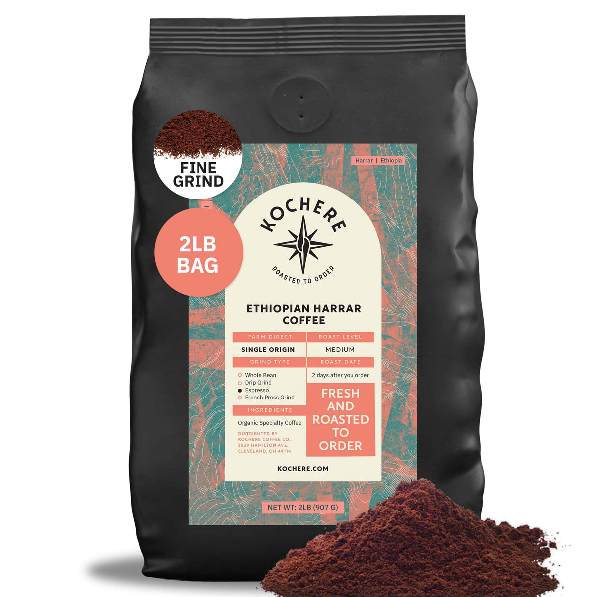Ethiopian Harrar Coffee Beans – Single Origin Medium Roast