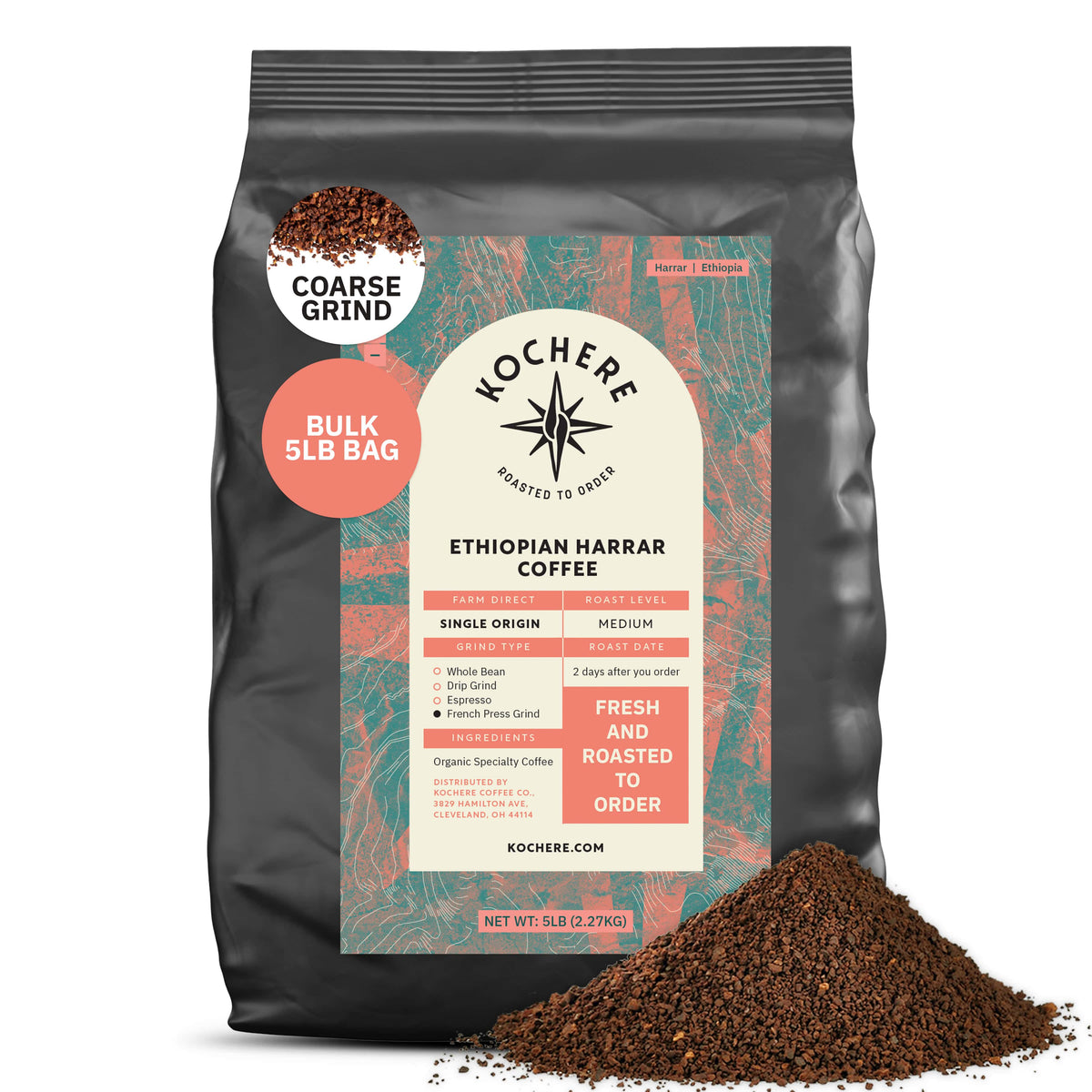 Ethiopian Harrar Coffee Beans – Single Origin Medium Roast