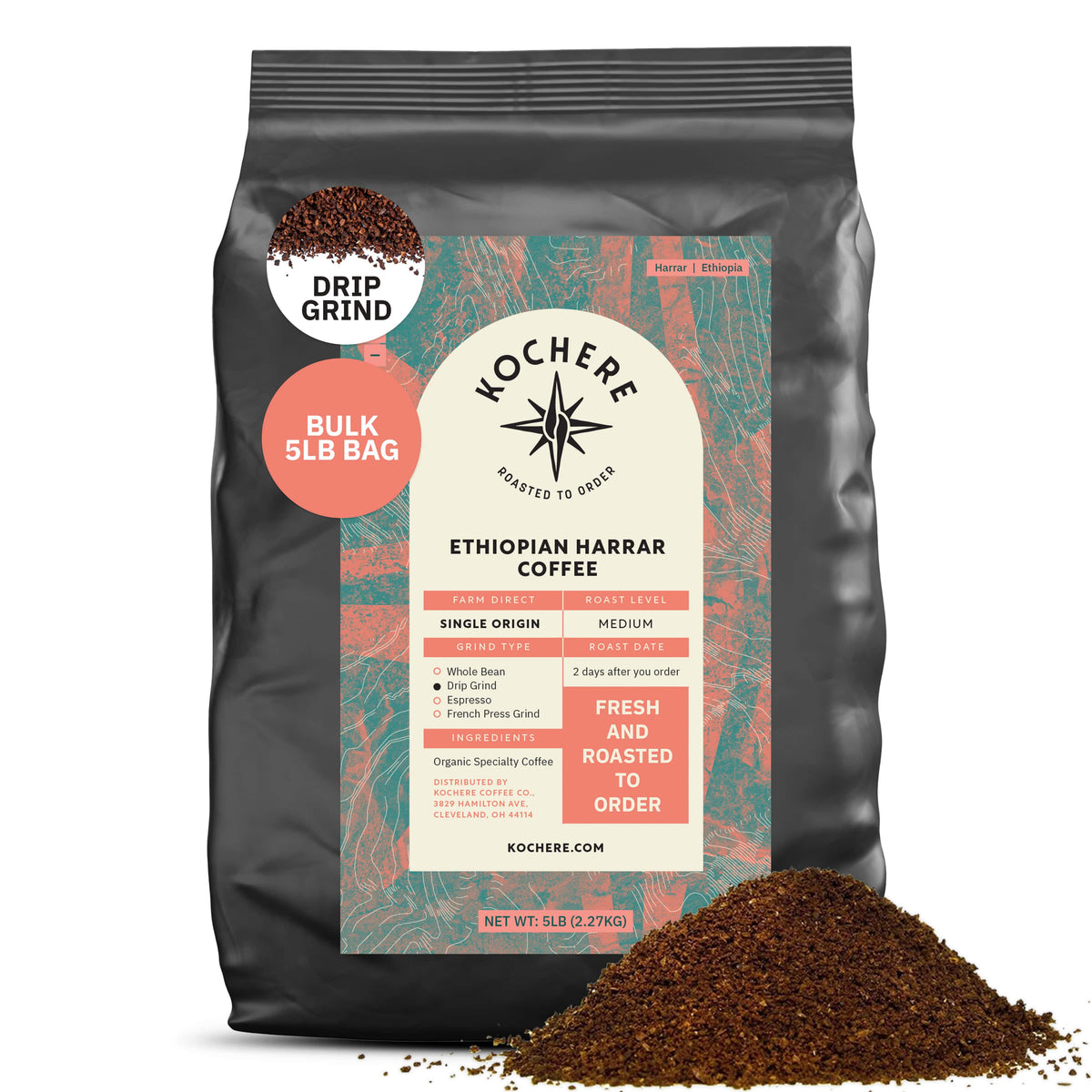 Ethiopian Harrar Coffee Beans – Single Origin Medium Roast