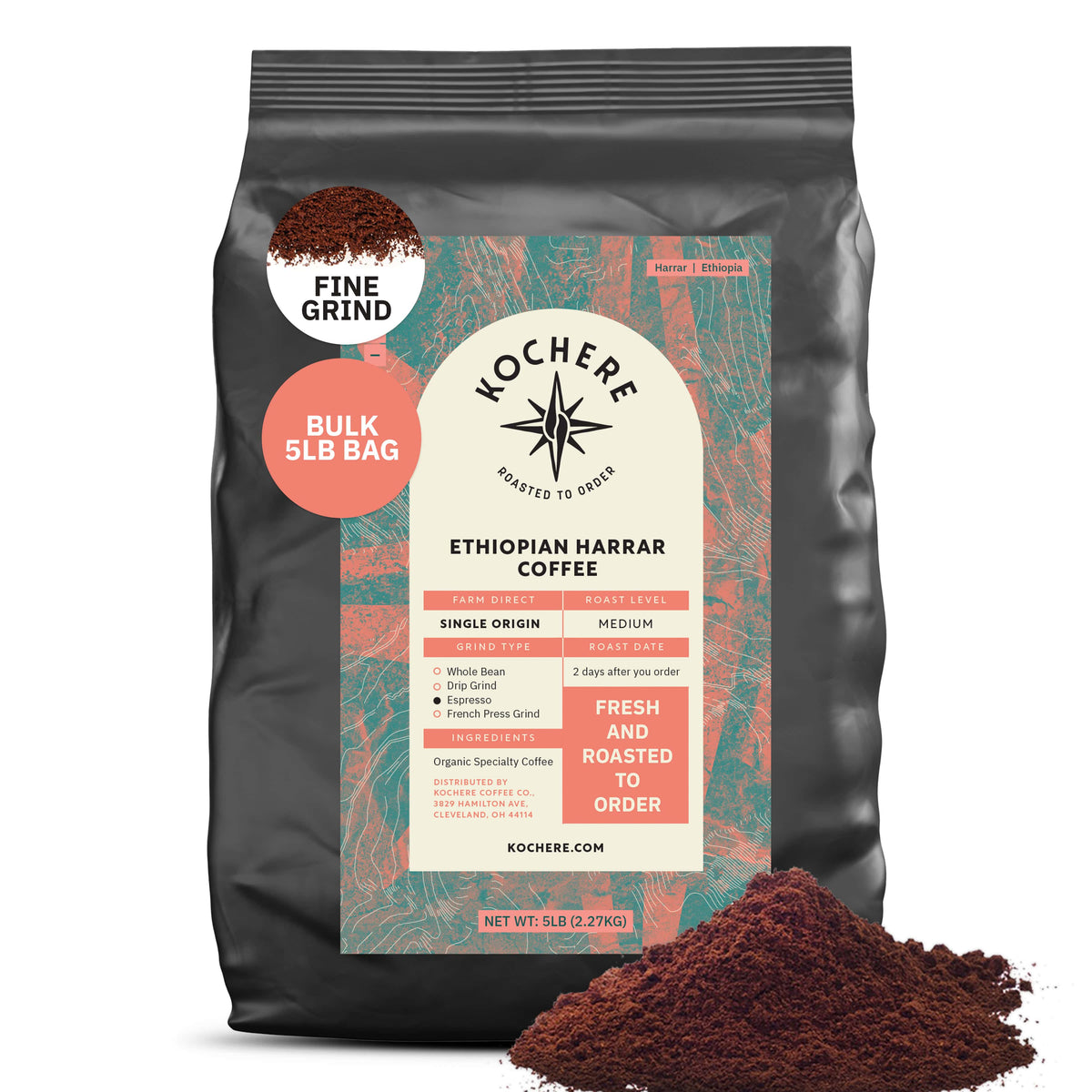 Ethiopian Harrar Coffee Beans – Single Origin Medium Roast