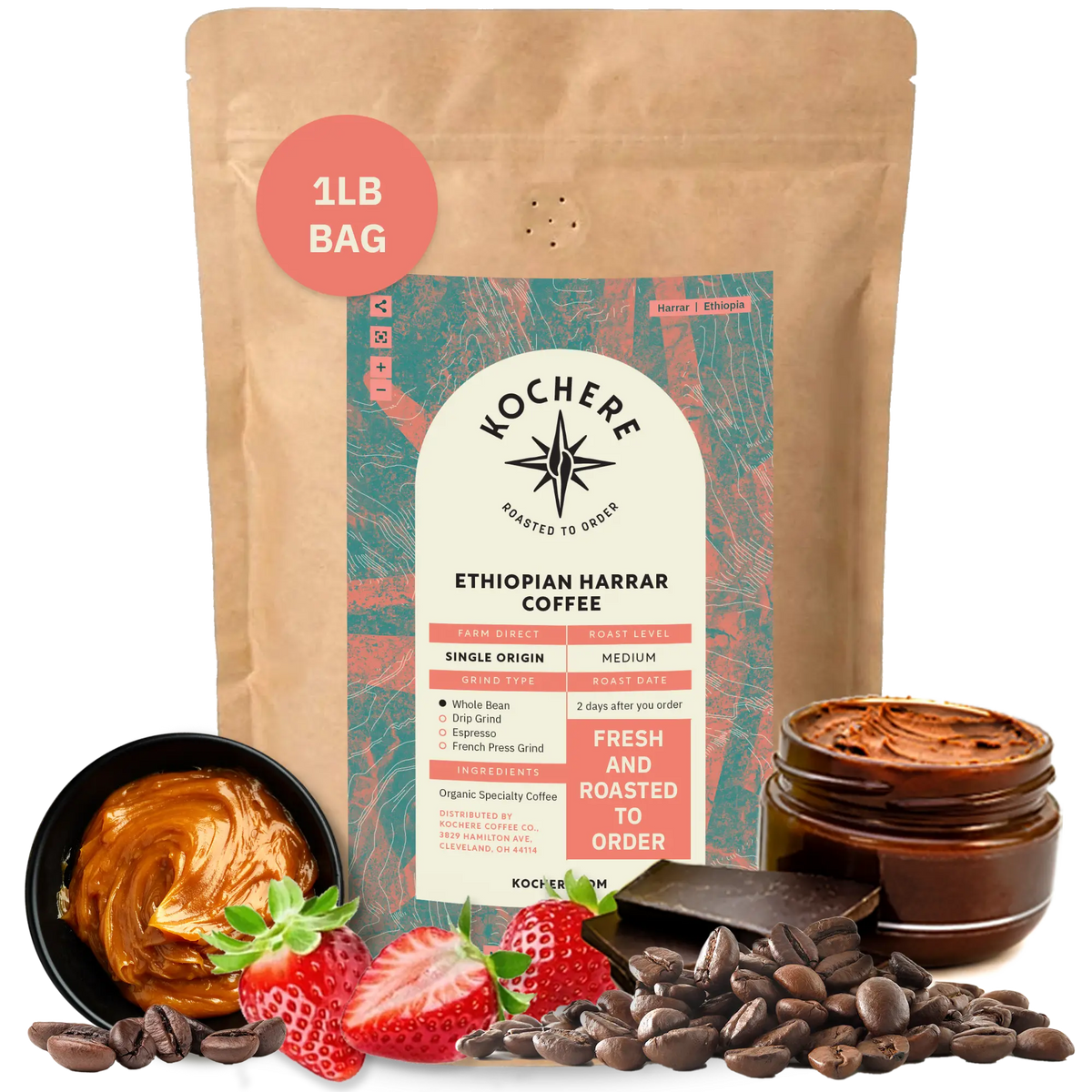 Ethiopian Harrar Coffee Beans – Single Origin Medium Roast