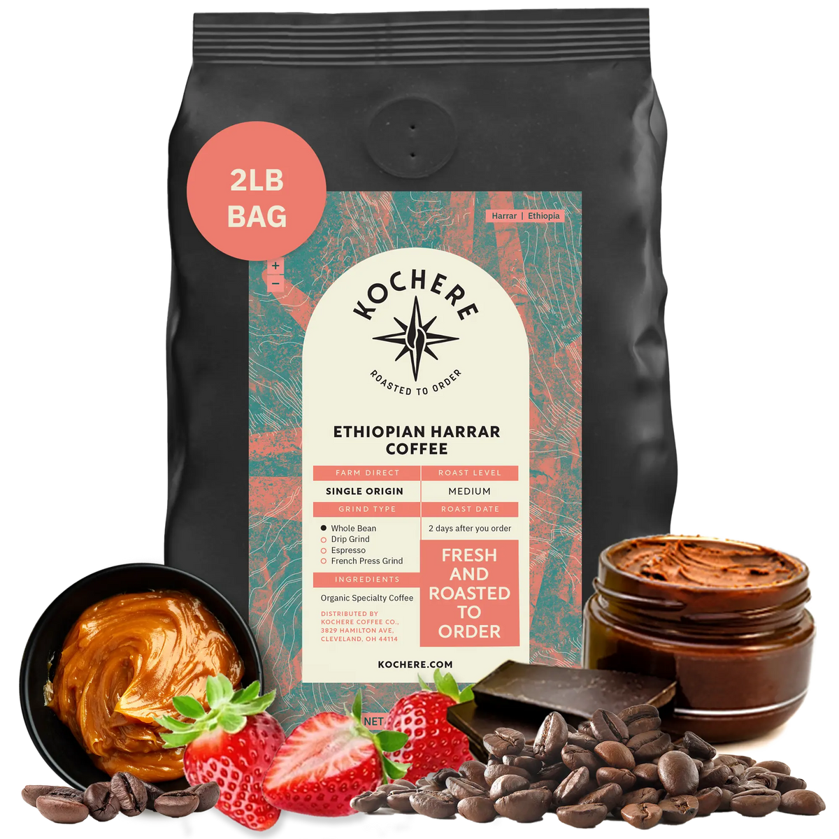 Ethiopian Harrar Coffee Beans – Single Origin Medium Roast
